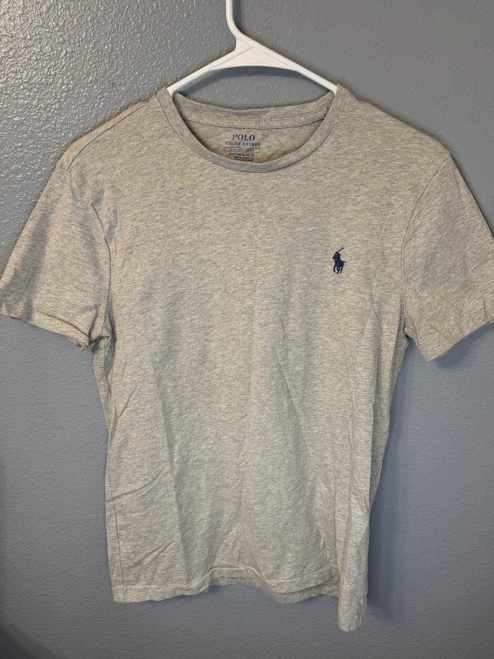 Polo by Ralph Lauren Gray Crew Neck Tee with Navy Pony